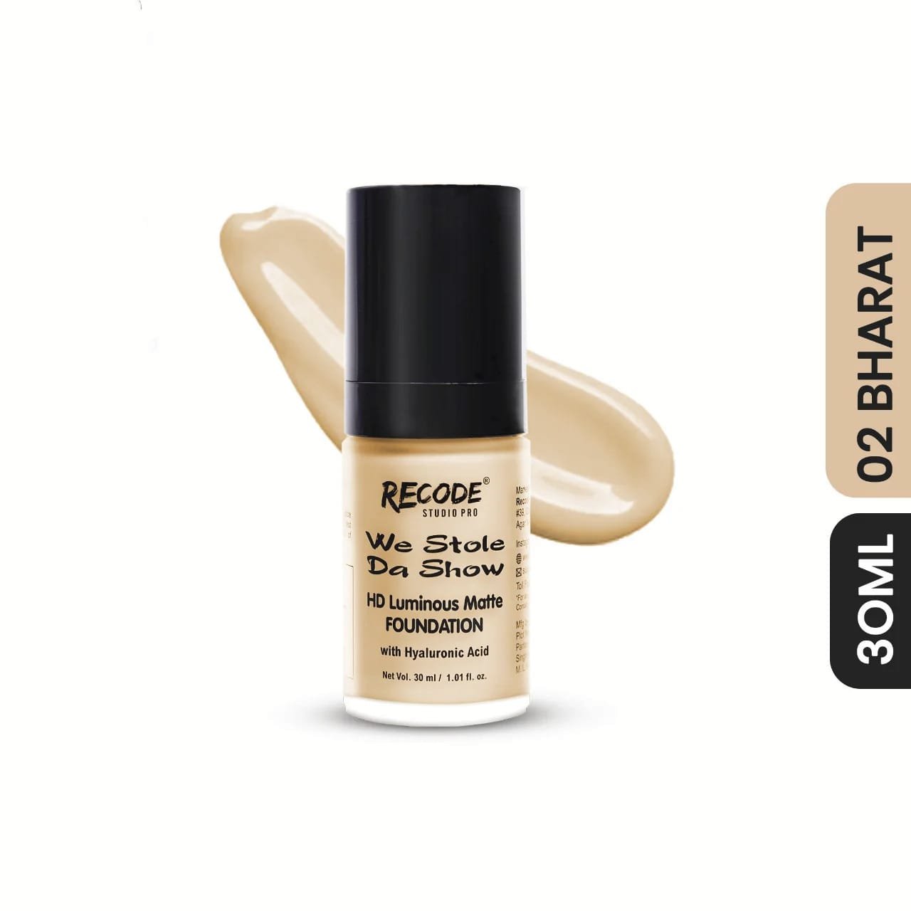 RECODE WE STOLE DA SHOW HD LUMINOUS MATTE FOUNDATION 30ML