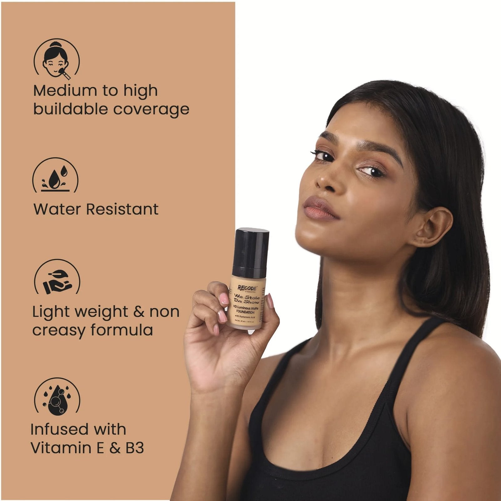 RECODE WE STOLE DA SHOW HD LUMINOUS MATTE FOUNDATION 30ML
