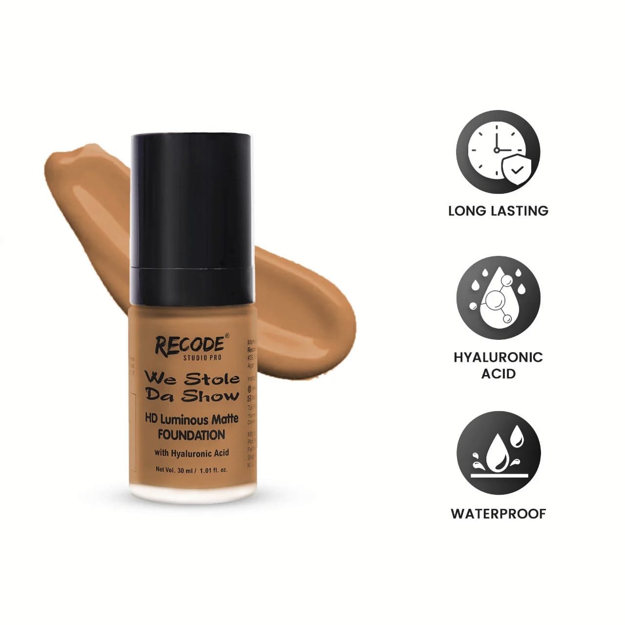 RECODE WE STOLE DA SHOW HD LUMINOUS MATTE FOUNDATION 30ML