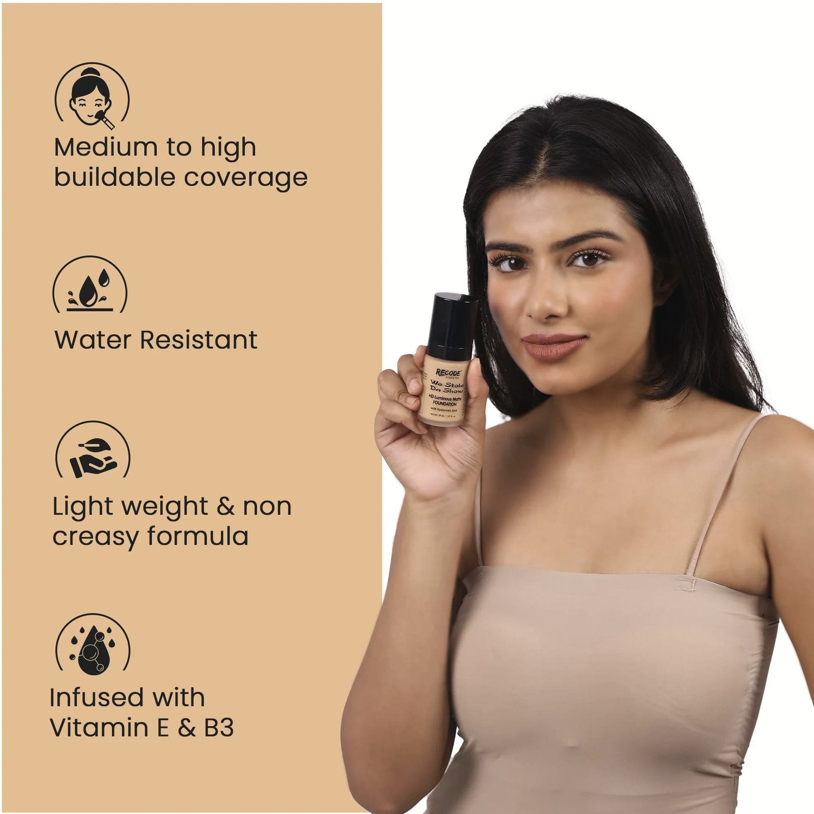 RECODE WE STOLE DA SHOW HD LUMINOUS MATTE FOUNDATION 30ML