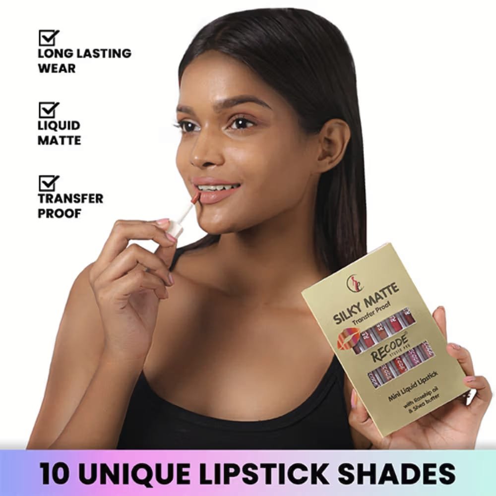 Recode Silky Matte Mini Liquid Lipstick 15ml (1.50ml x 10)