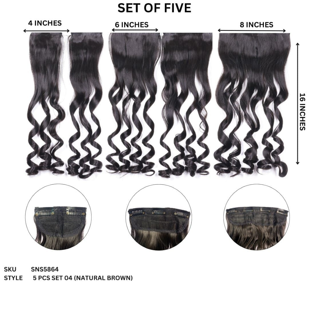 5 PCS HAIR EXTENSIONS SET