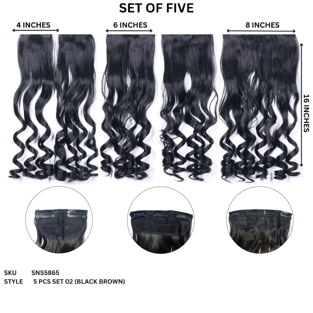 5 PCS HAIR EXTENSIONS SET