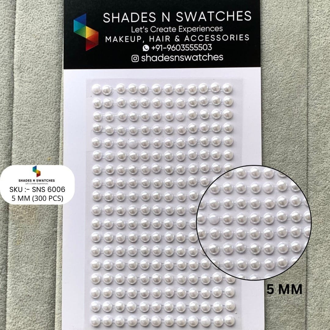 Hair sticker pearl half white (self adhesive )