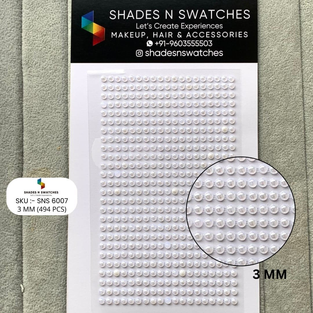 Hair sticker pearl half white (self adhesive )