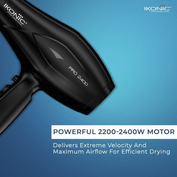 IKONIC PROFESSIONAL HAIR DRYER PRO 2400 - BLACK