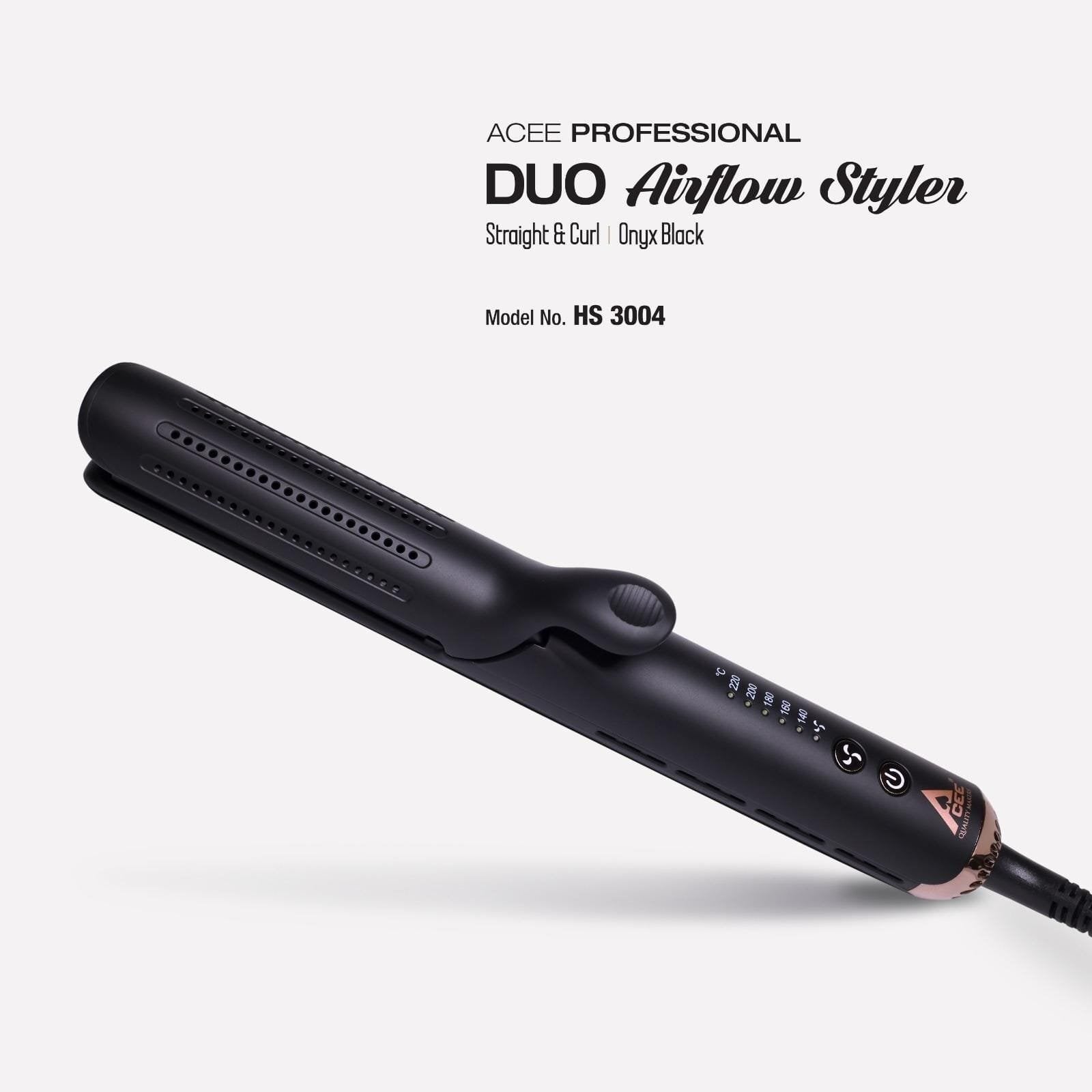 ACEE PRO DUO AIRFLOW ONYX BLACK - STRAIGHT&CURL