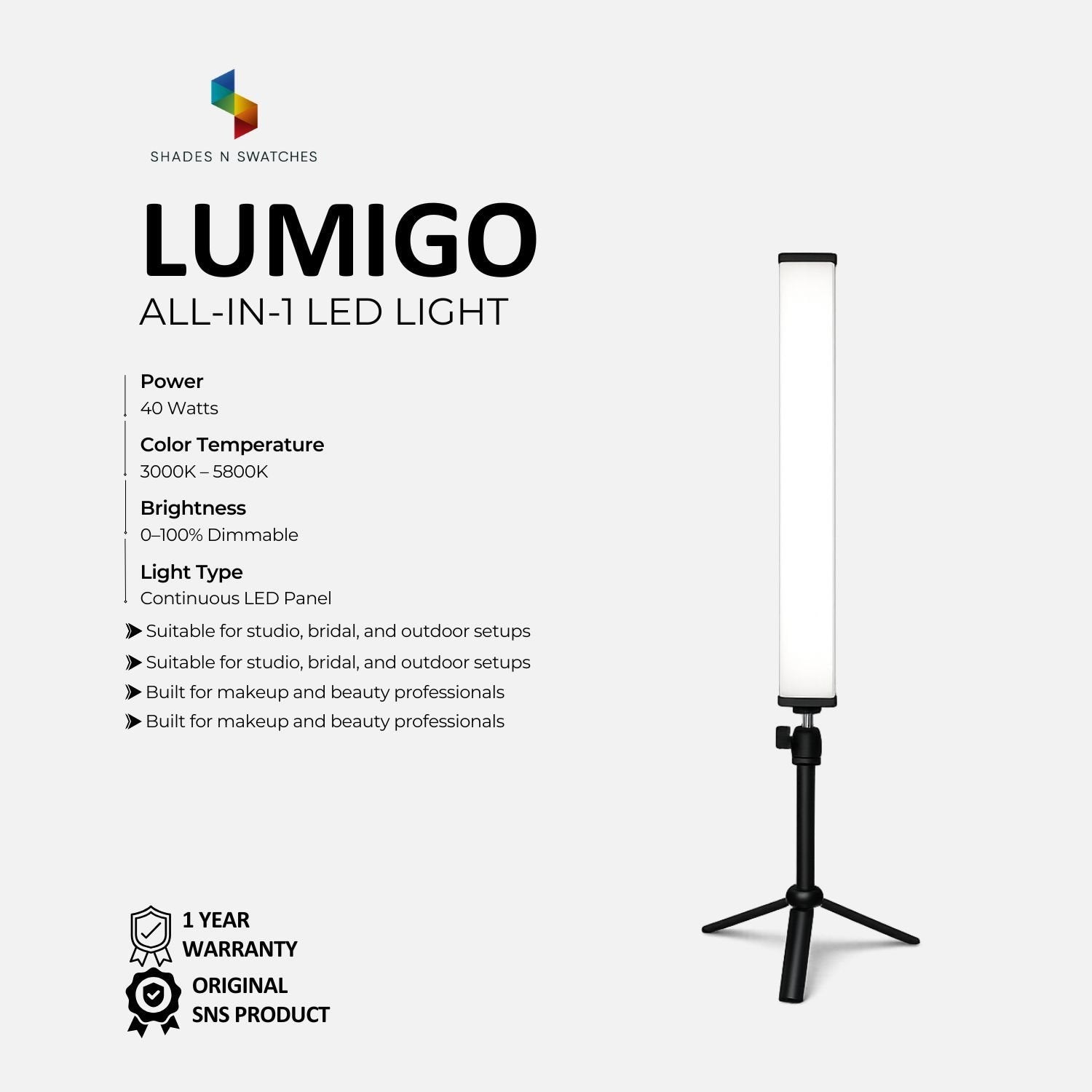 SNS LUMIGO ALL IN 1 LIGHT - 40 WATTS