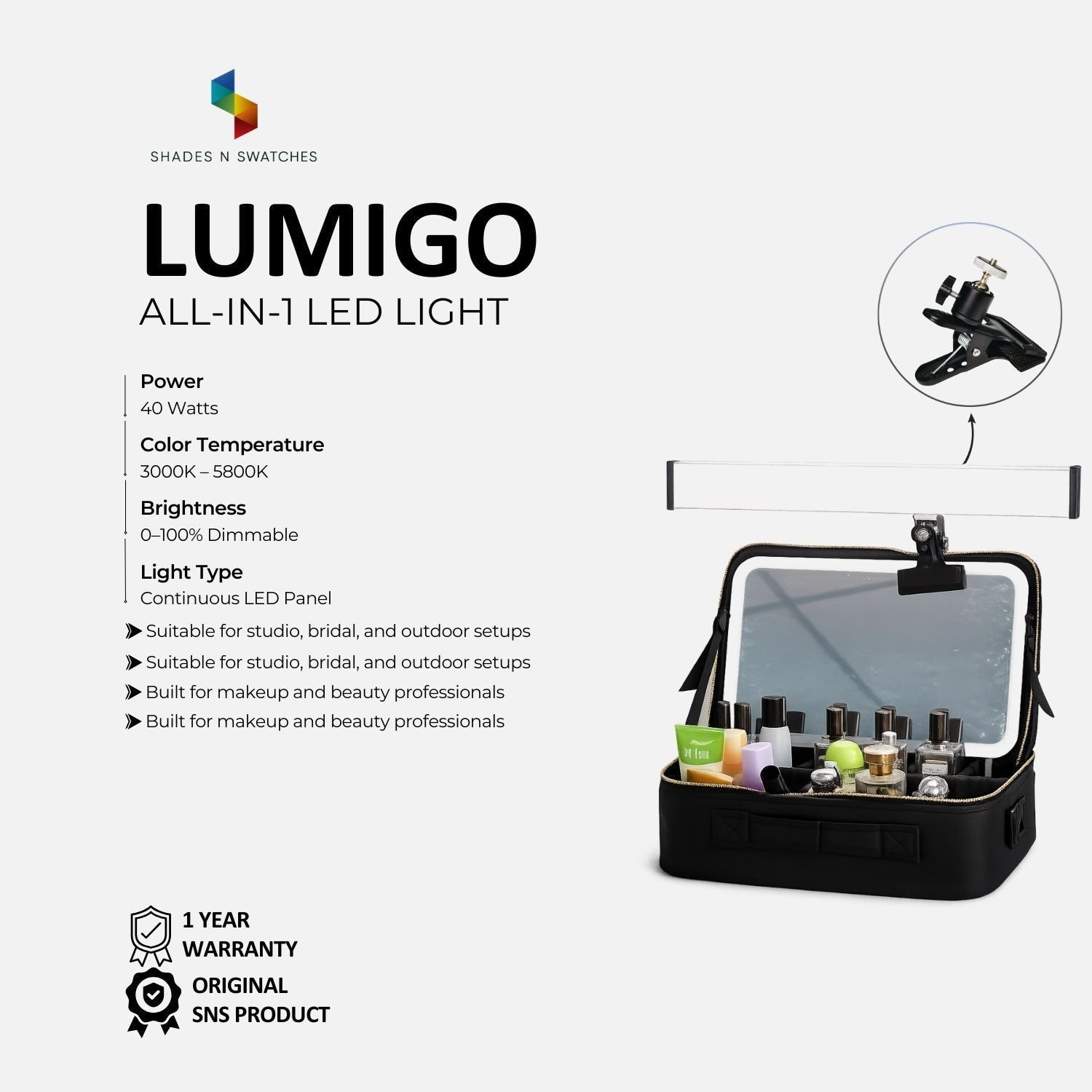 SNS LUMIGO ALL IN 1 LIGHT - 40 WATTS