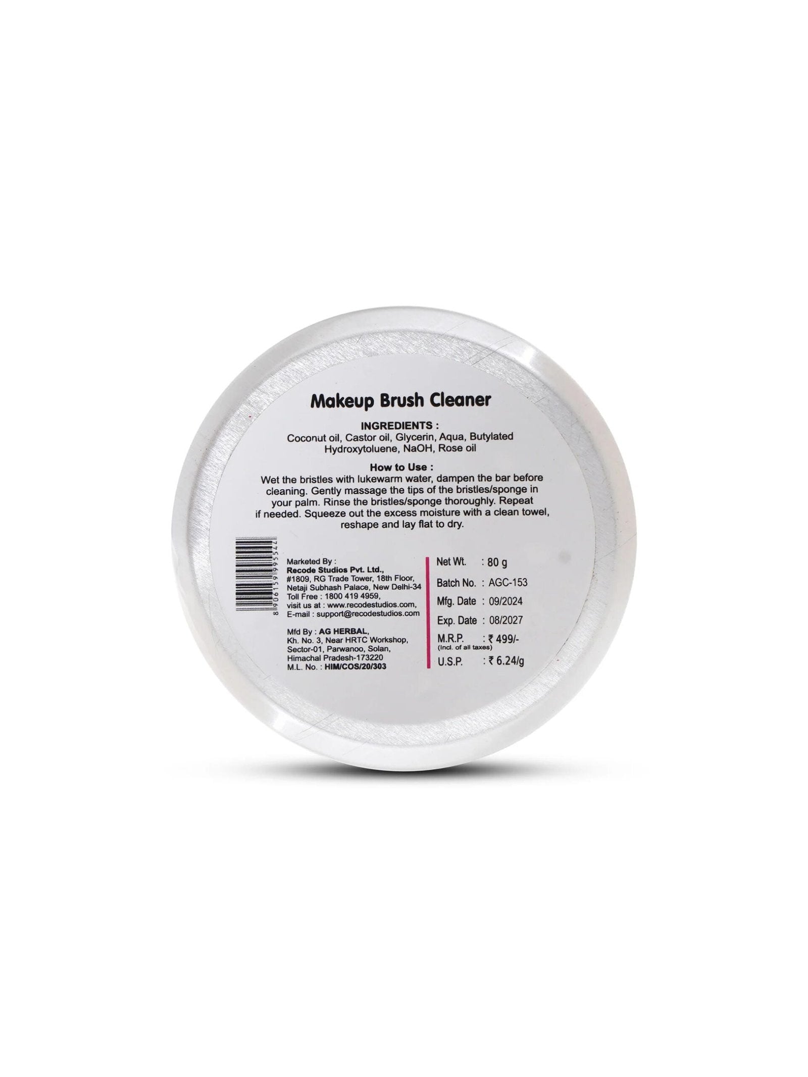 RECODE MAKEUP BRUSH CLEANSER 80GMS