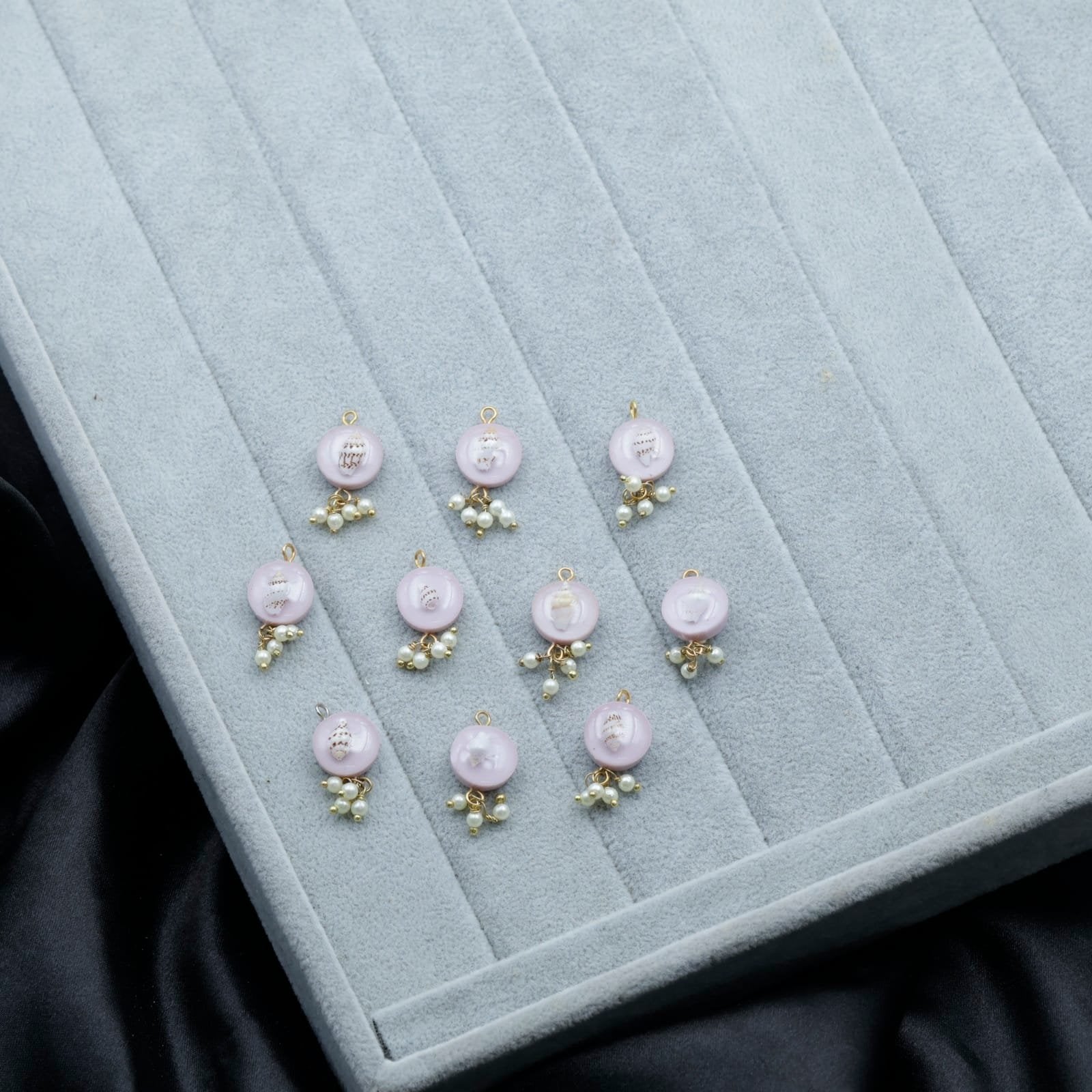 HAIR CHARMS - SHELL BUTTON 10 PCS PACK