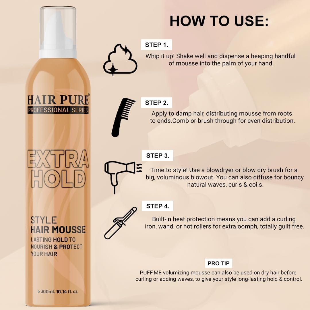 HAIR PURE EXTRA HOLD HAIR MOUSSE