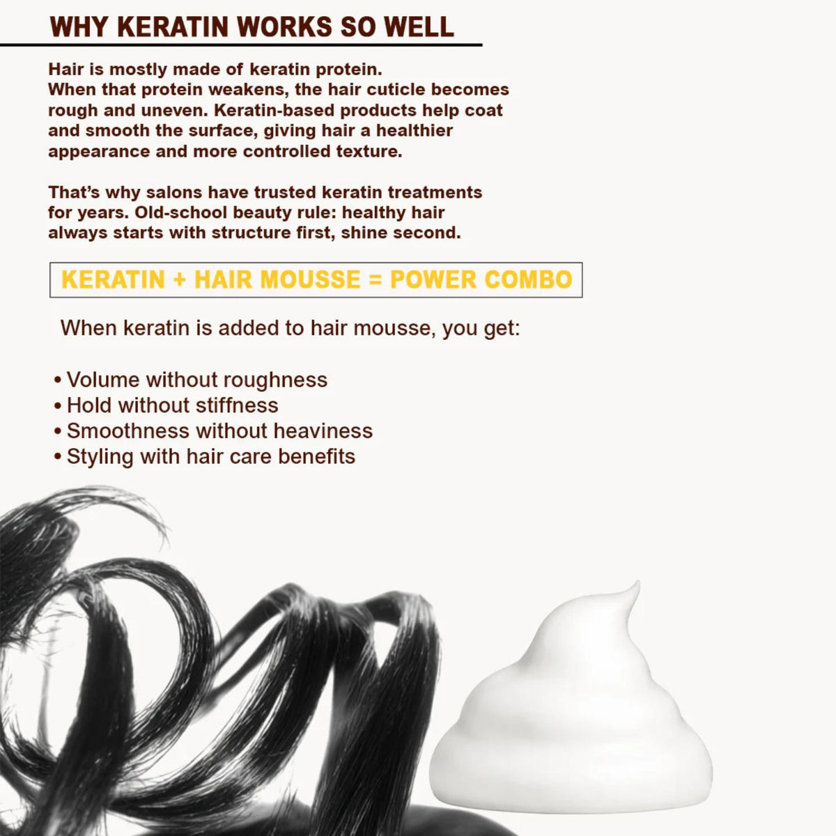 HAIR PURE KERAVOLUME HAIR VOLUMIZING MOUSSE