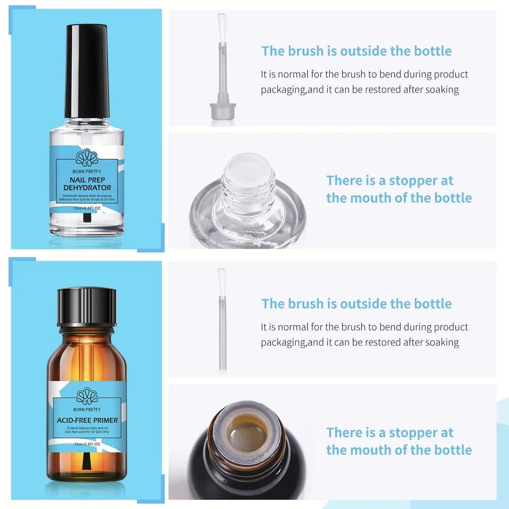 BORN PRETTY NAIL PREP DEHYDRATOR ACID-FREE PRIMER KIT