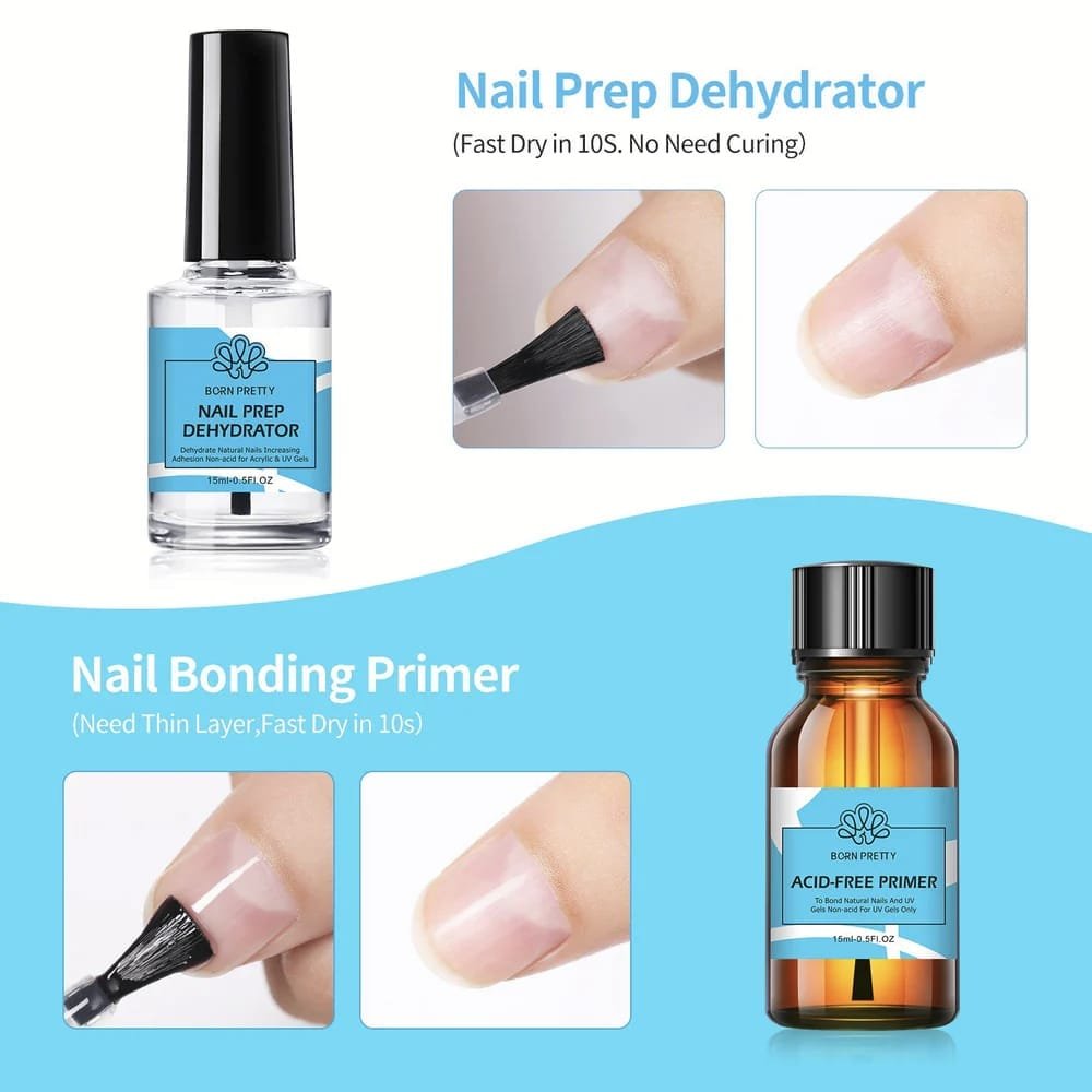 BORN PRETTY NAIL PREP DEHYDRATOR ACID-FREE PRIMER KIT