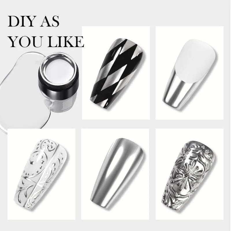 BORN PRETTY Super Shiny Silver Metal Painting Gel