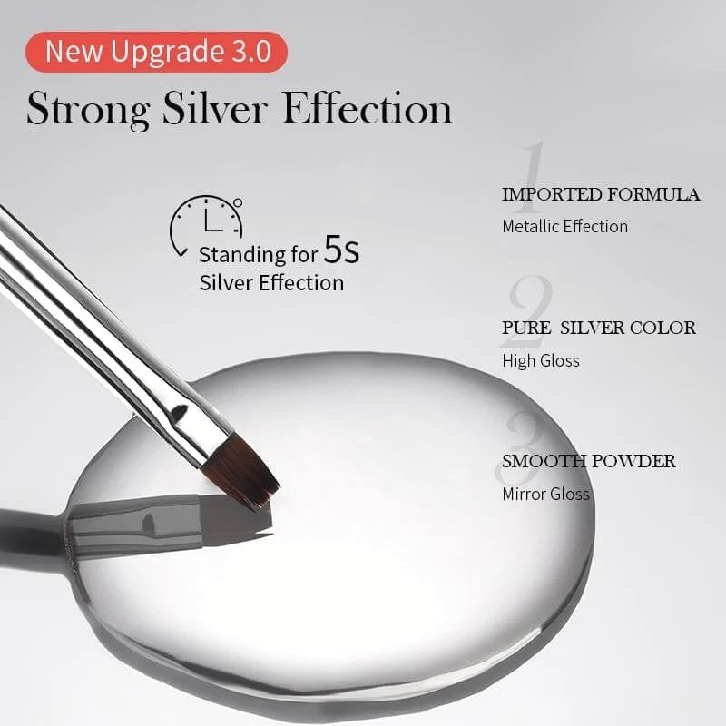 BORN PRETTY Super Shiny Silver Metal Painting Gel