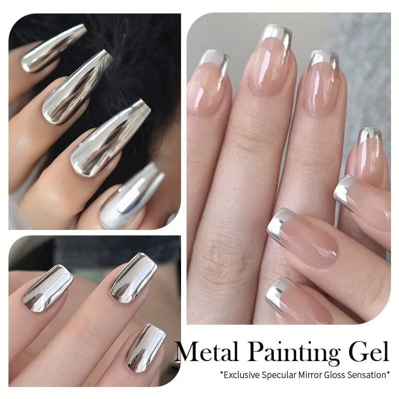 BORN PRETTY Super Shiny Silver Metal Painting Gel