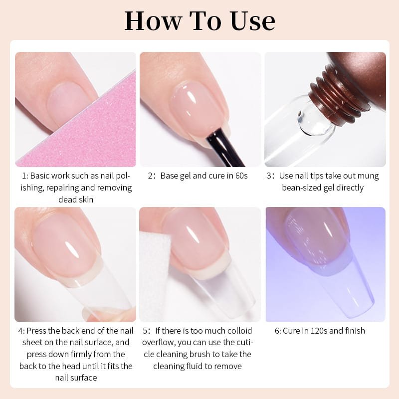 BORN PRETTY Nail Tips Gel UV&LED