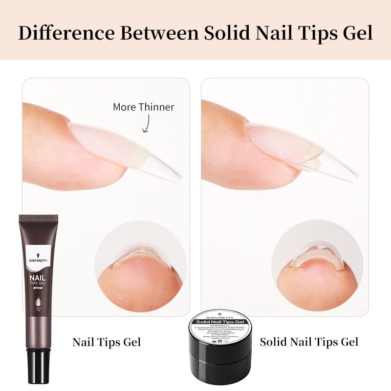 BORN PRETTY Nail Tips Gel UV&LED