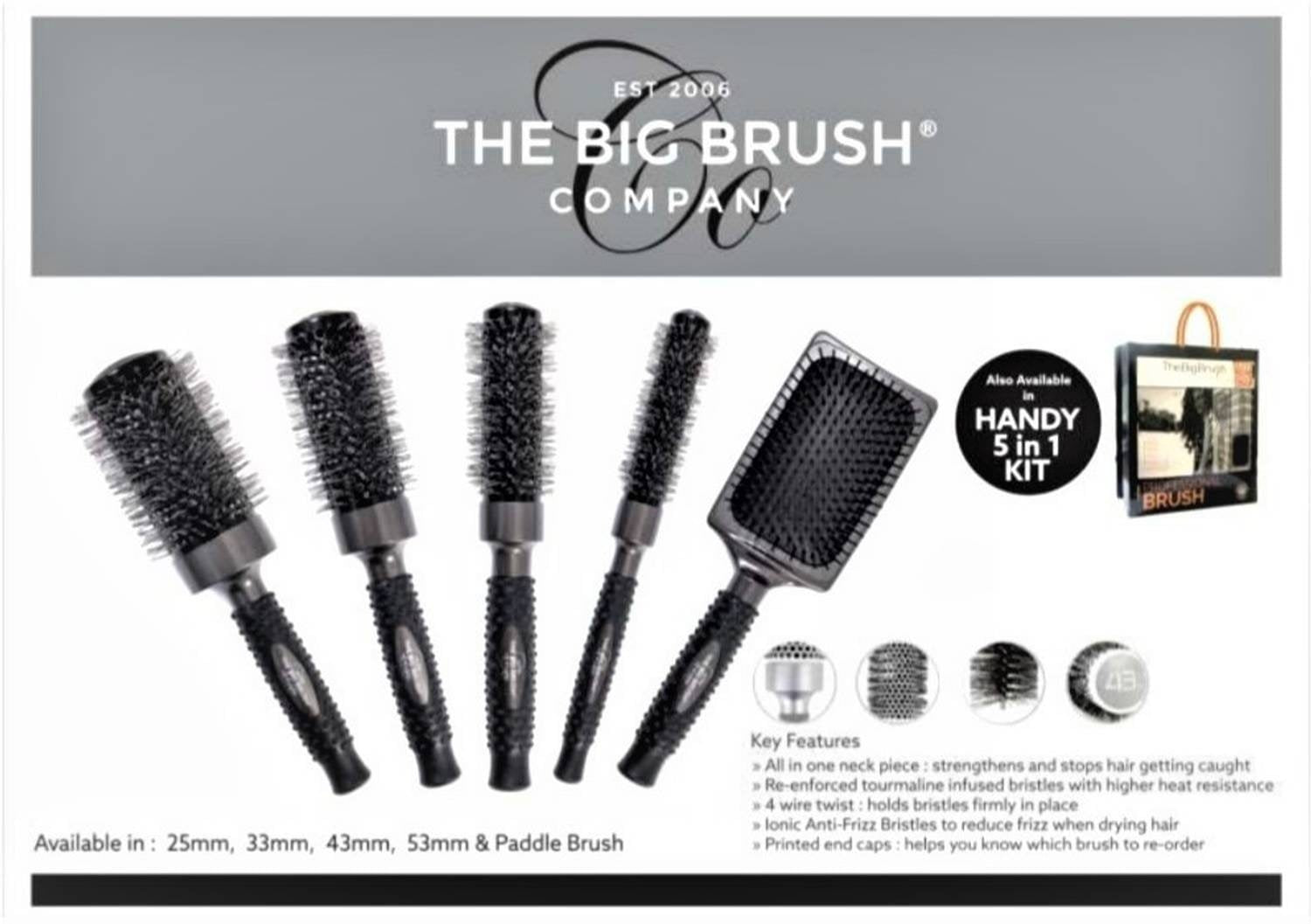 THE BIG BRUSH COMPANY PROFESSIONAL BRUSH KIT (5 UNITS)