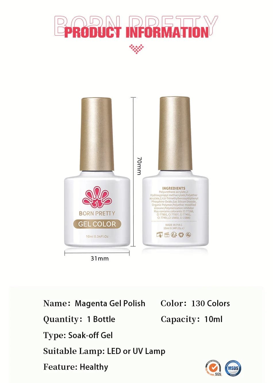 BORN PRETTY ALL SHINE ON ME GEL NAIL PAINT 10ML-BLUE FAMILY