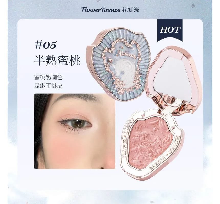 Flower Knows Unicorn Series Embossed Blush 5 Gm