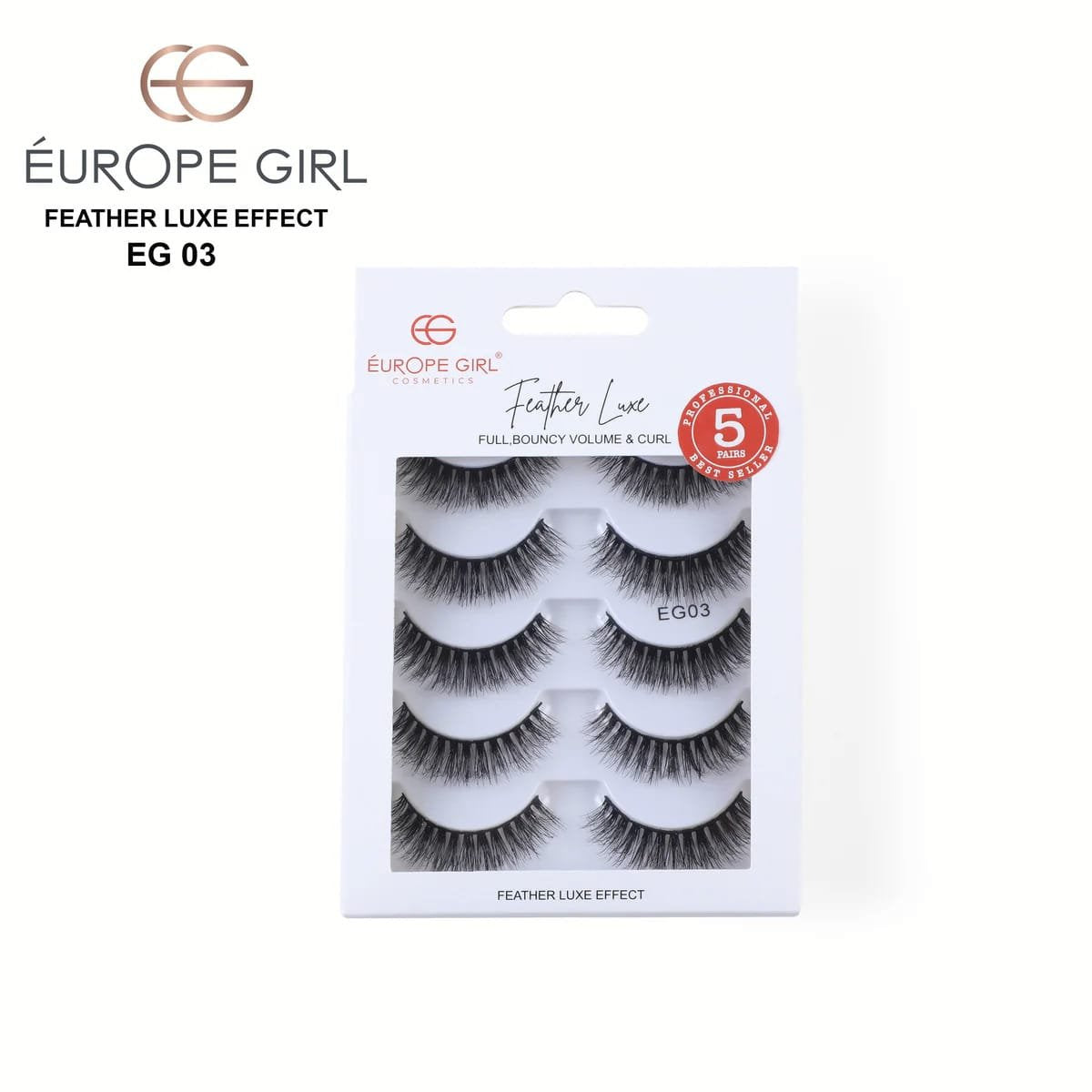 EUROPE GIRL FEATHER LUXE EYELASH 5 IN 1