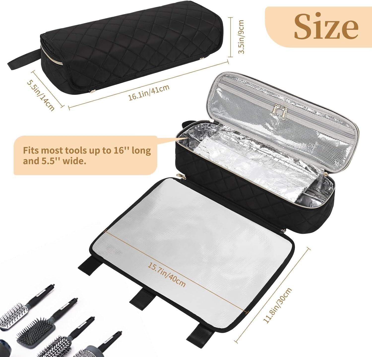 FOILED HAIR TOOL POUCH (2.0)