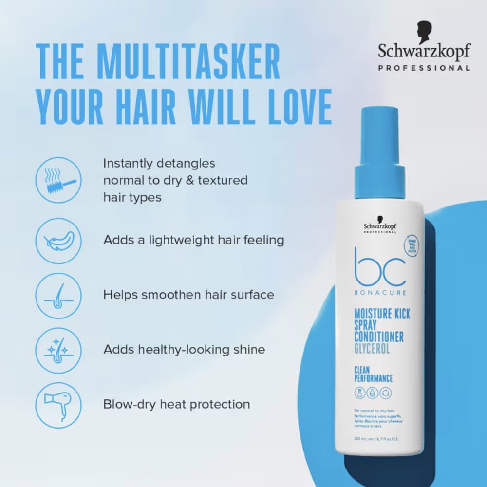 SCHWARZKOPF BONACURE MOISTURE KICK SPRAY CONDITIONER 200ML