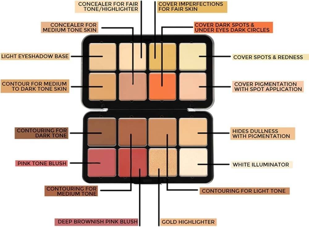 CARLA SECRET CONCEALER HD PALETTE 16 COLOR