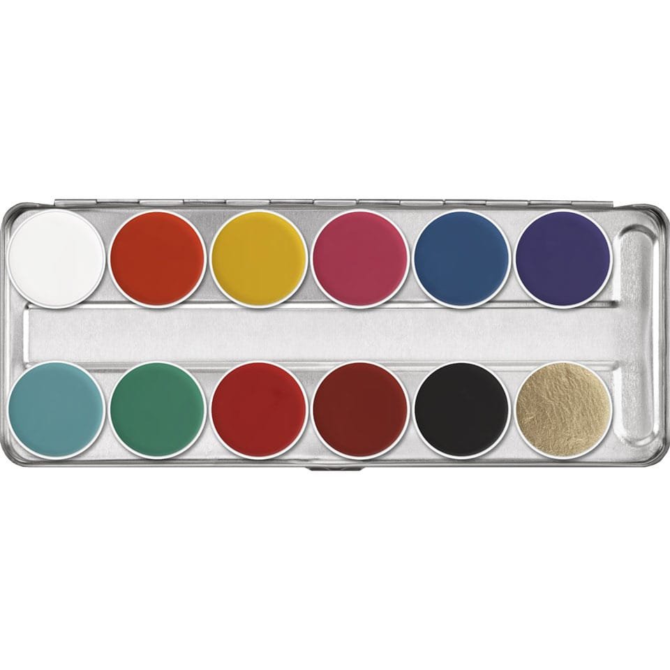 KRYOLAN AQUACOLOR PALETTE 12 COLOR