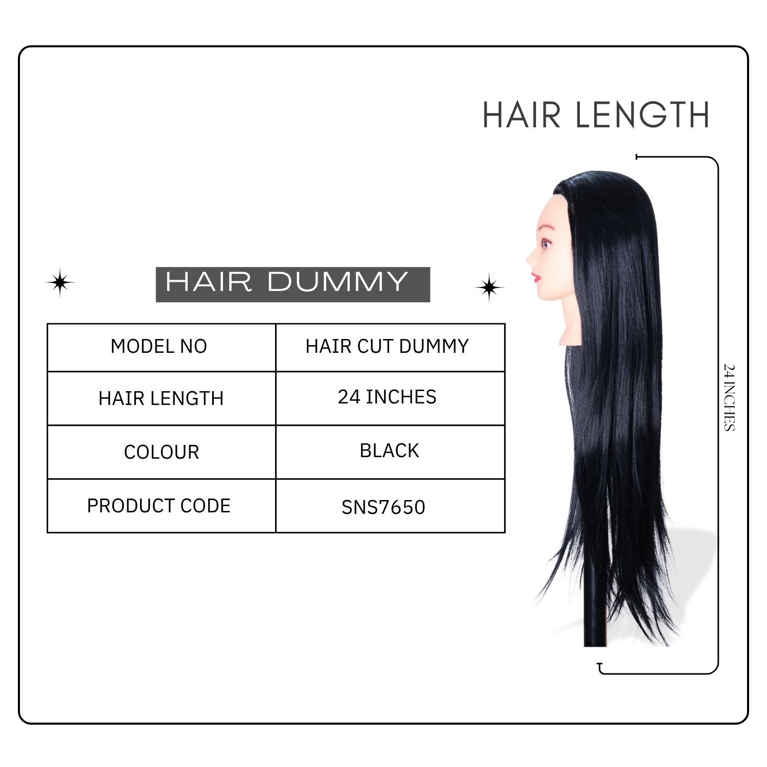 HAIR CUT DUMMY BLACK