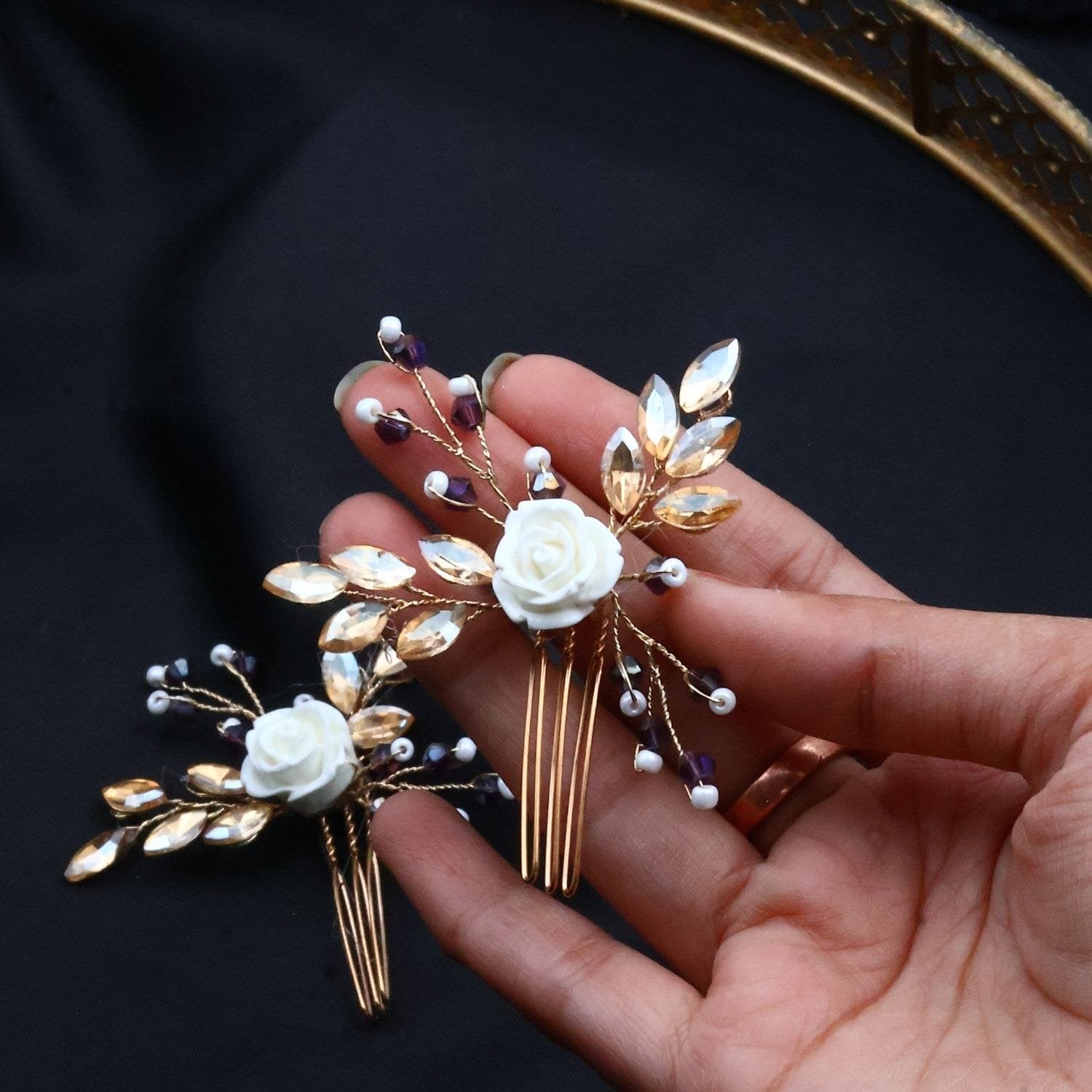 3 PCS CRYSTAL HAIR ACCESSORIES MIX