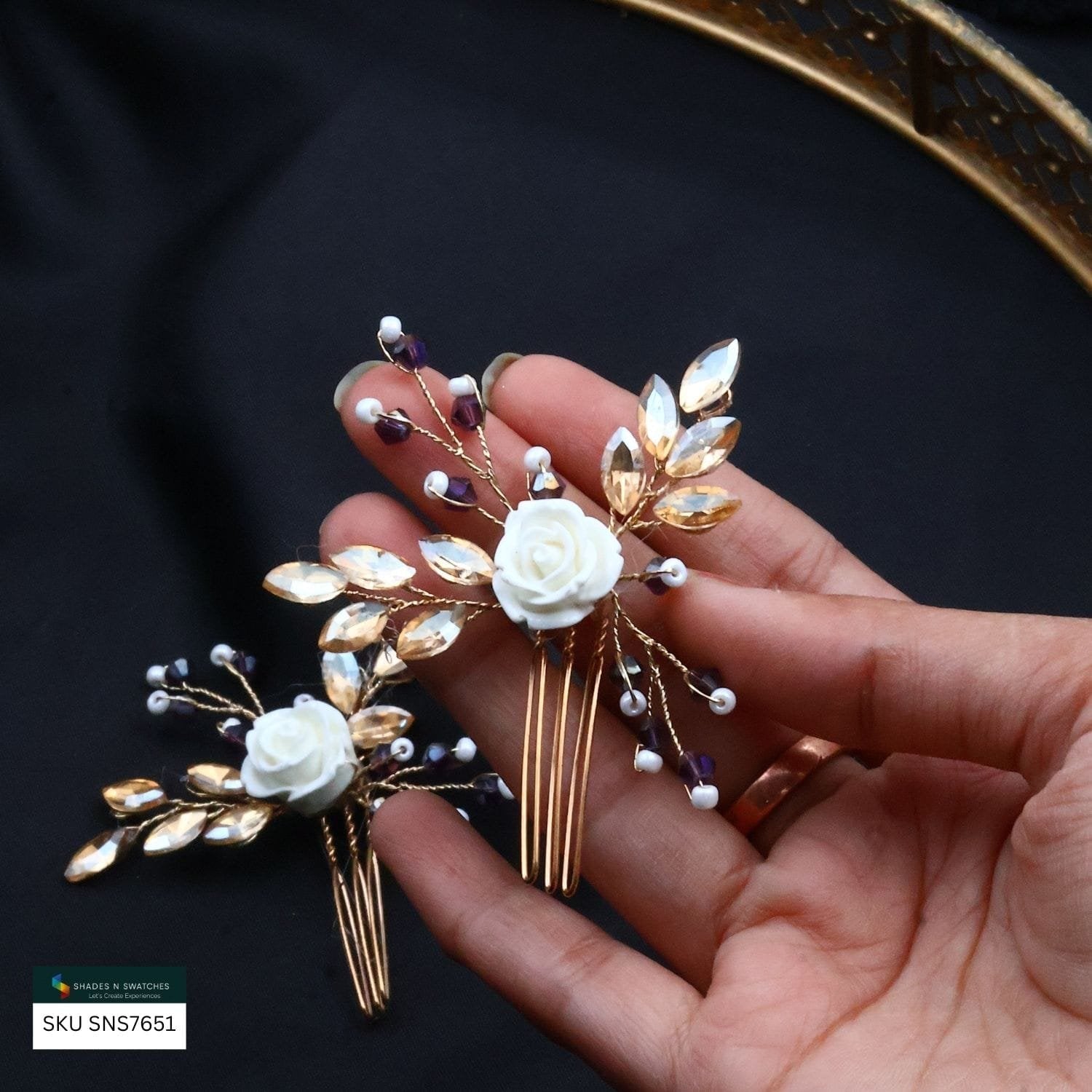 3 PCS CRYSTAL HAIR ACCESSORIES MIX