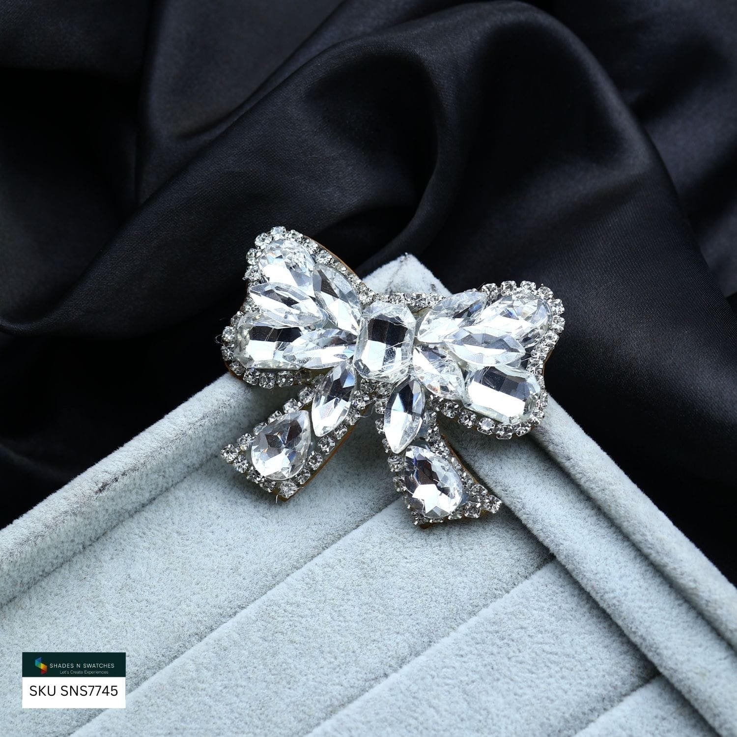 HAIR BOW MINI LADY LOVE  SILVER