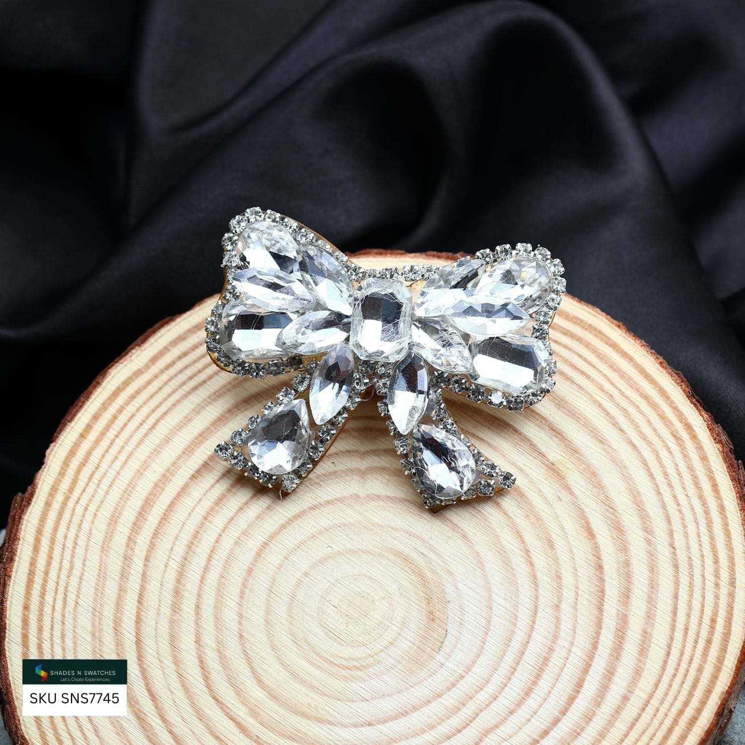 HAIR BOW MINI LADY LOVE  SILVER