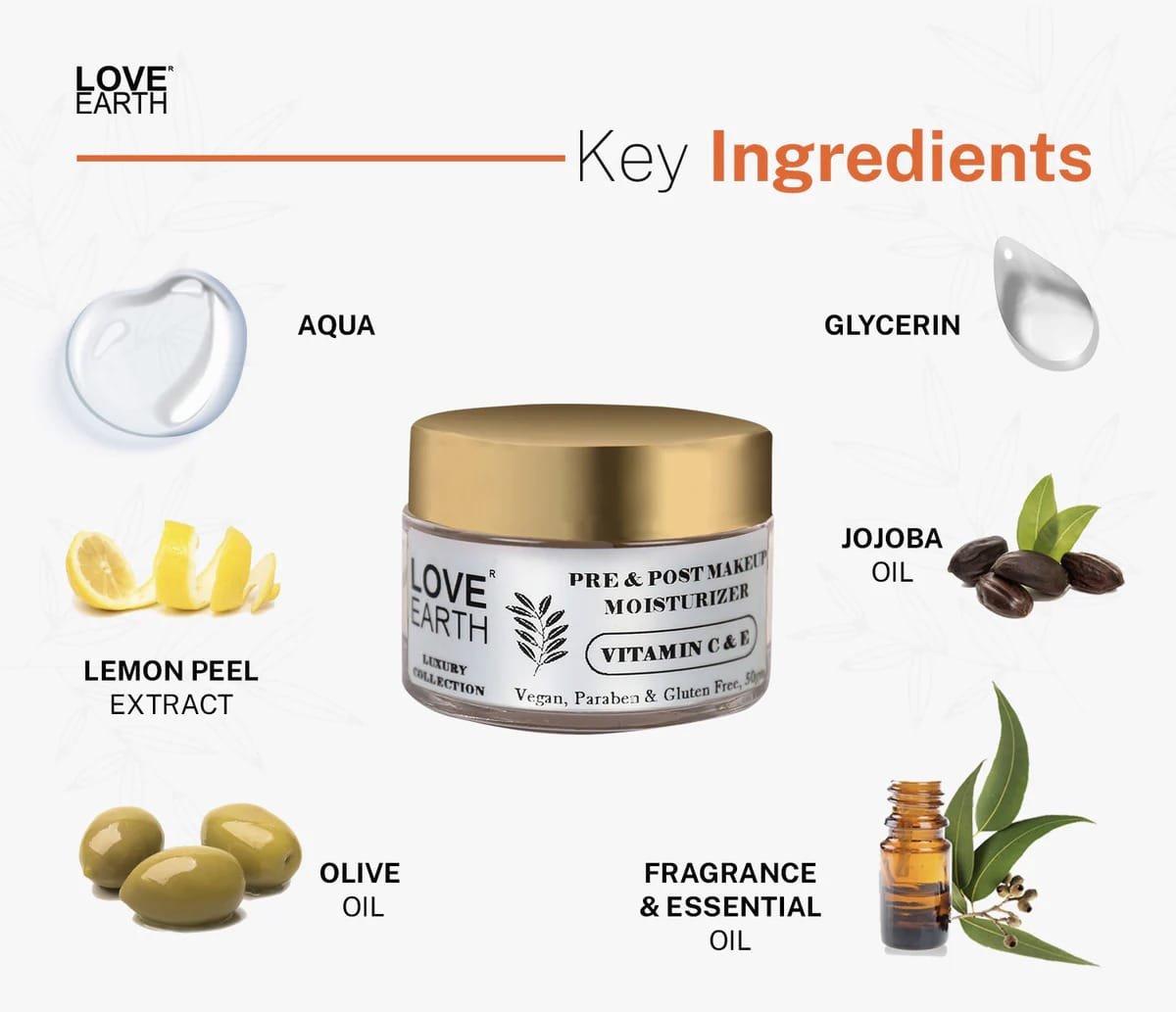 LOVE EARTH Pre & Post Makeup Moisturizer 50gms