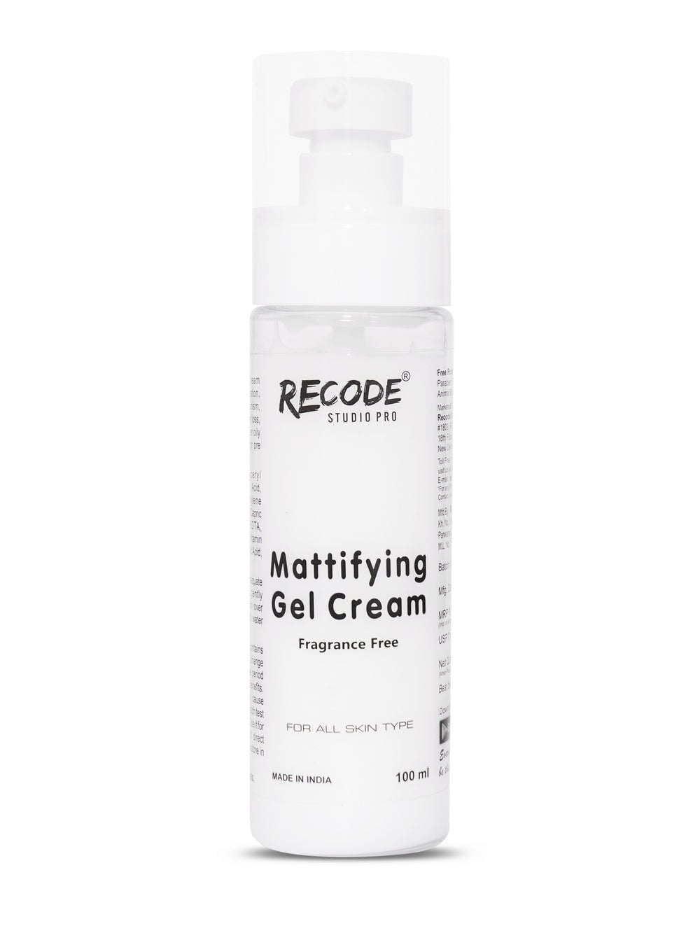 RECODE MATTIFYING GEL CREAM 100ML