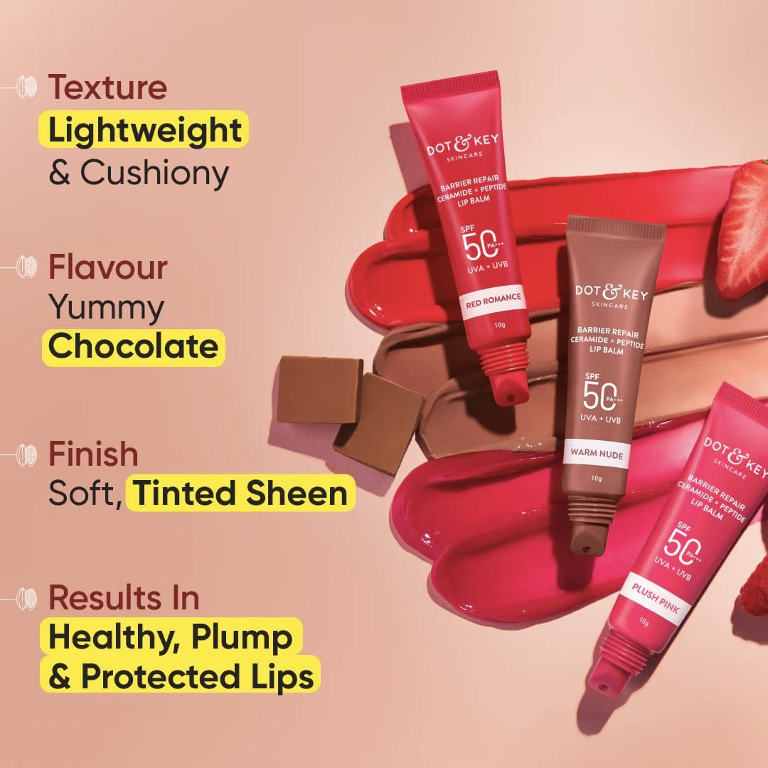 DOT & KEY BARRIER REPAIR CERAMIDE + PEPTIDE LIP BALM SPF 50PA++ UVA+UVB 10G