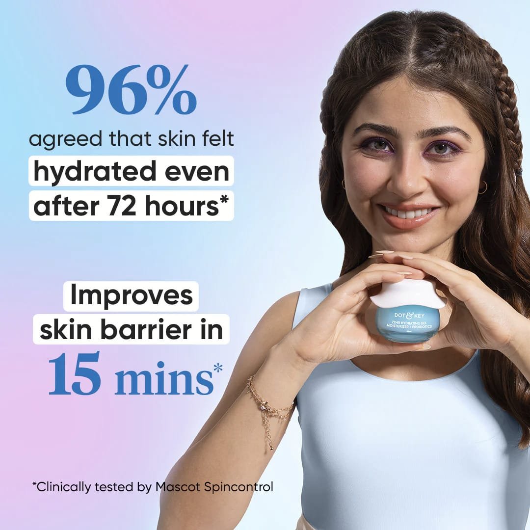 DOT & KEY 72 HR HYDRATING GEL MOISTURIZER + PROBIOTICS WITH HYLURONIC & JAPANESE RICE WATER
