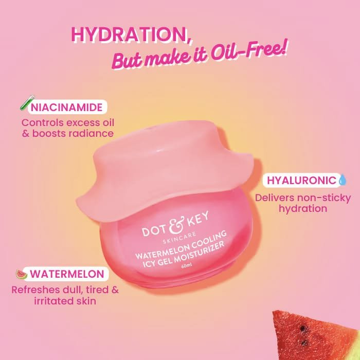 DOT&KEY WATERMELON COOLING ICY GEL MOISTURIZER LIQUID ICE+HYALURONIC 60ML