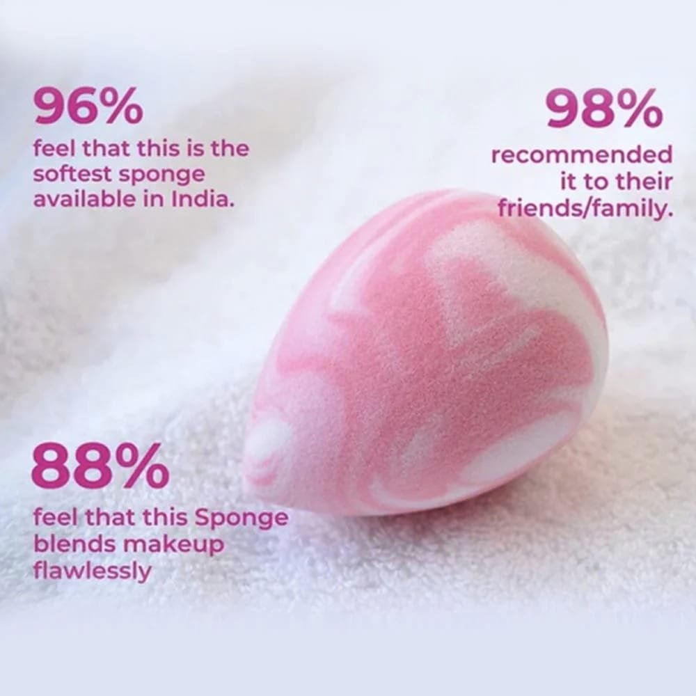 PRAUSH BEAUTY   CELESTIAL SUPER SOFT MAKEUP SPONGE (PINK)