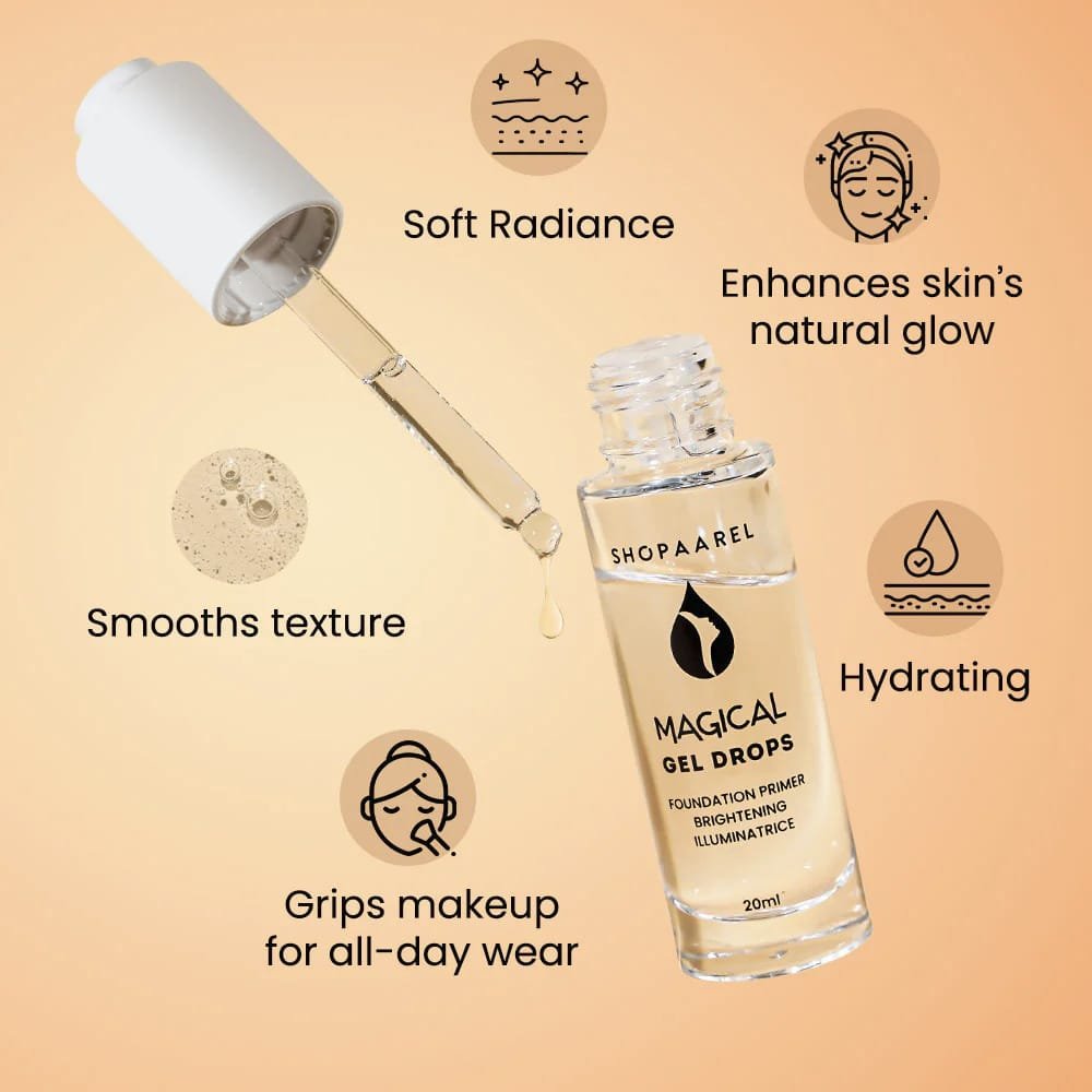 SHOPAAREL MAGICAL GEL DROPS FOUNDATION PRIMER BRIGHTENING ILLUMINATRICE 20ML