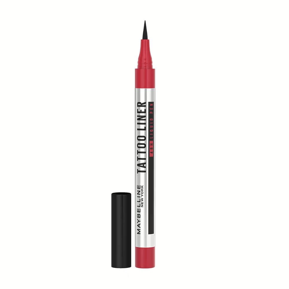 Maybelline High Impact Tattoo Pen Liner, Lasts Up To 48H Black, Water & Smudge proof (1g)