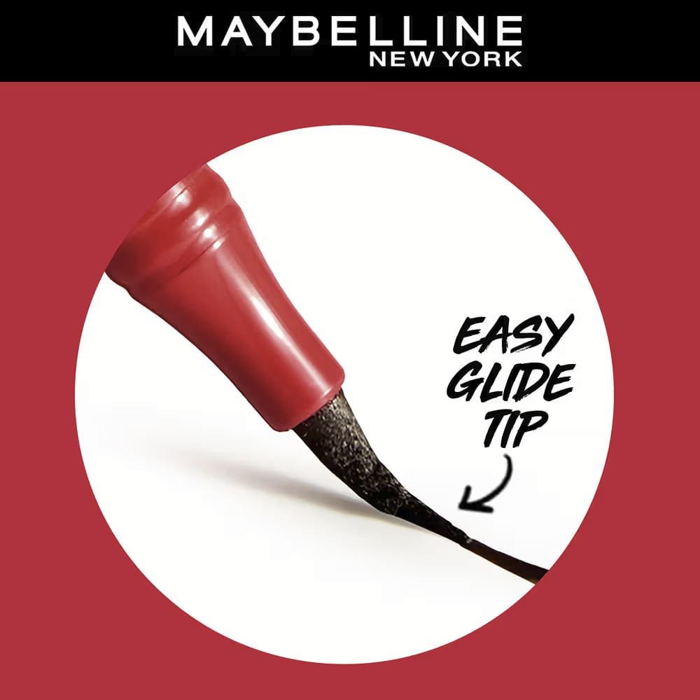 Maybelline High Impact Tattoo Pen Liner, Lasts Up To 48H Black, Water & Smudge proof (1g)