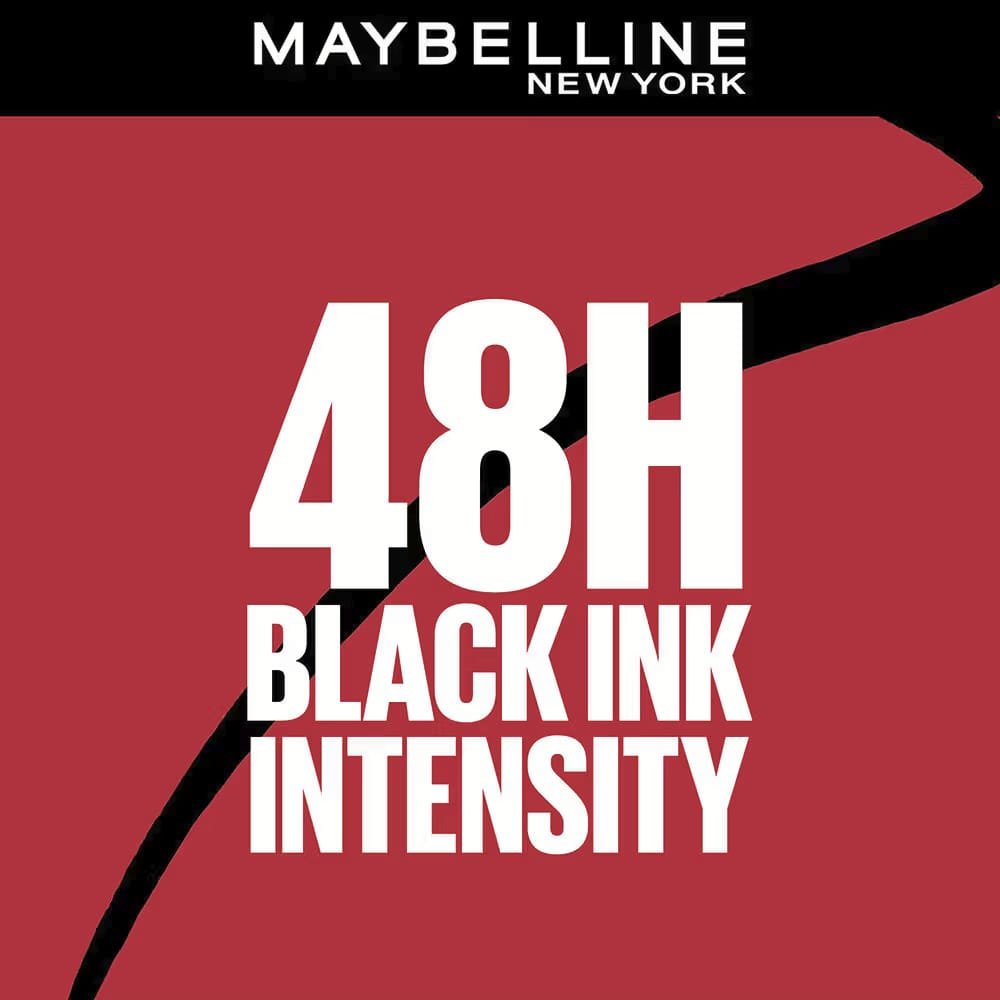 Maybelline High Impact Tattoo Pen Liner, Lasts Up To 48H Black, Water & Smudge proof (1g)