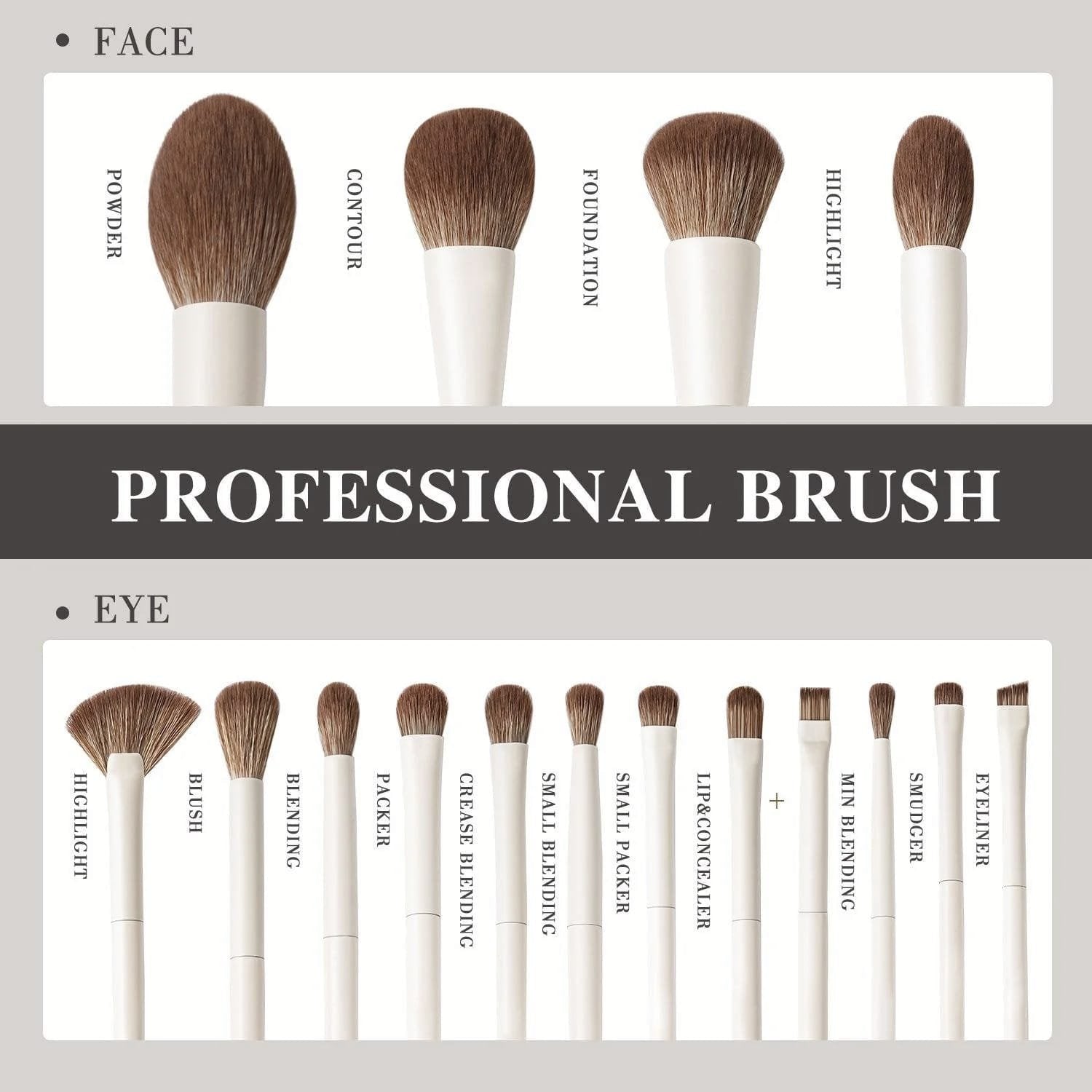 BEILI 15 PCS NEW MAKEUP BRUSH SET