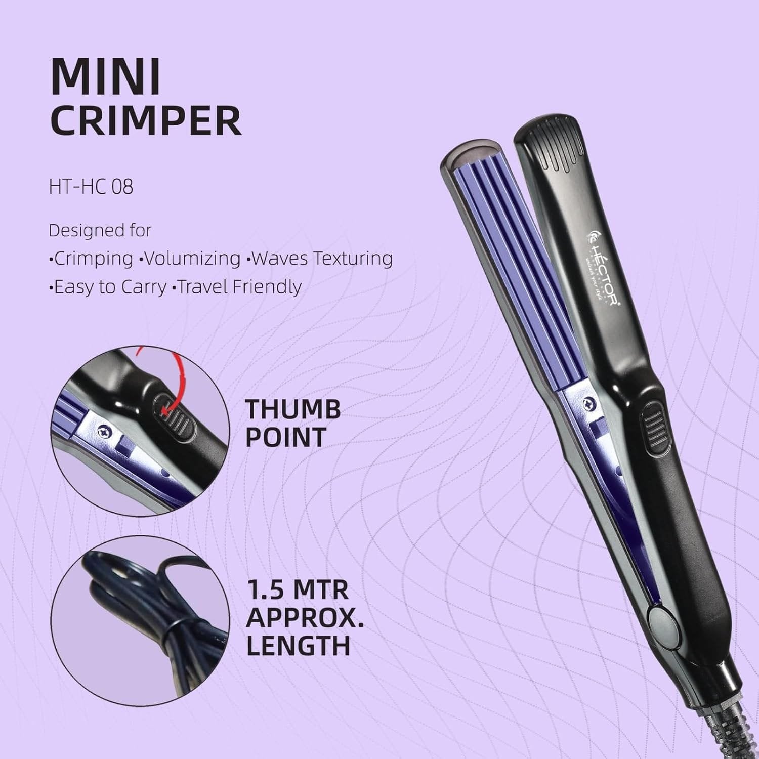 HECTOR MINI HAIR CRIMPER HT HC 08