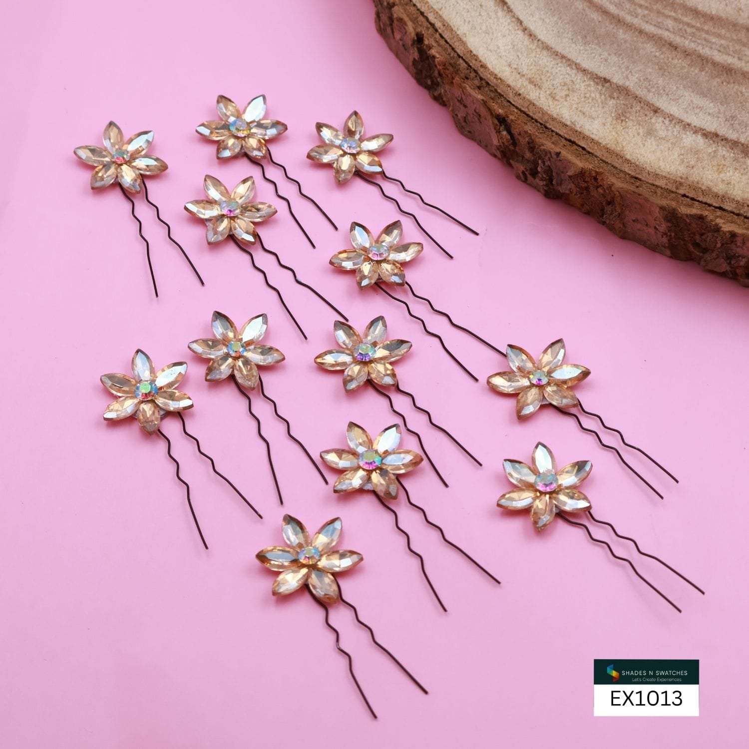 SNS 12 PCS MINI STAR FLOWER WITH U PIN
